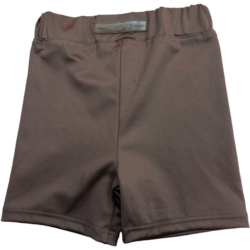 Akira Brown Basic Luxe Mocha Biker Short NWT Small